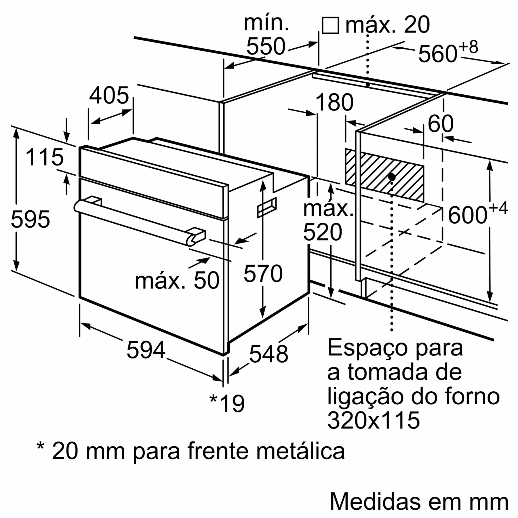 BALAY FORNO 60CM 66LT MULTIF 5PROG INOX A 3HB2010X0
