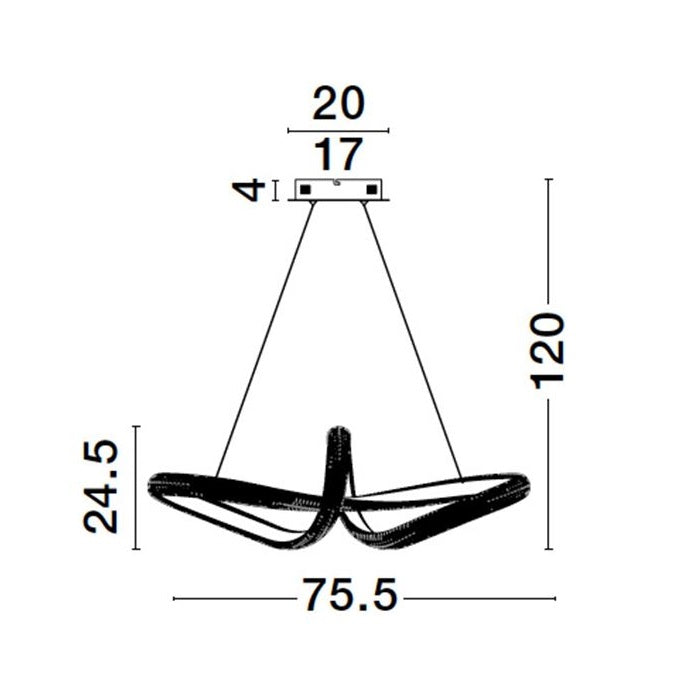 Candeeiro de Tecto MEDORA 9748157 LED 42W IP20