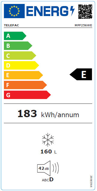 TELEFAC ARCA VERTICAL 160LT 1,42X0,55X0,55MT 5GAV BRANCO (E) MPF256WE