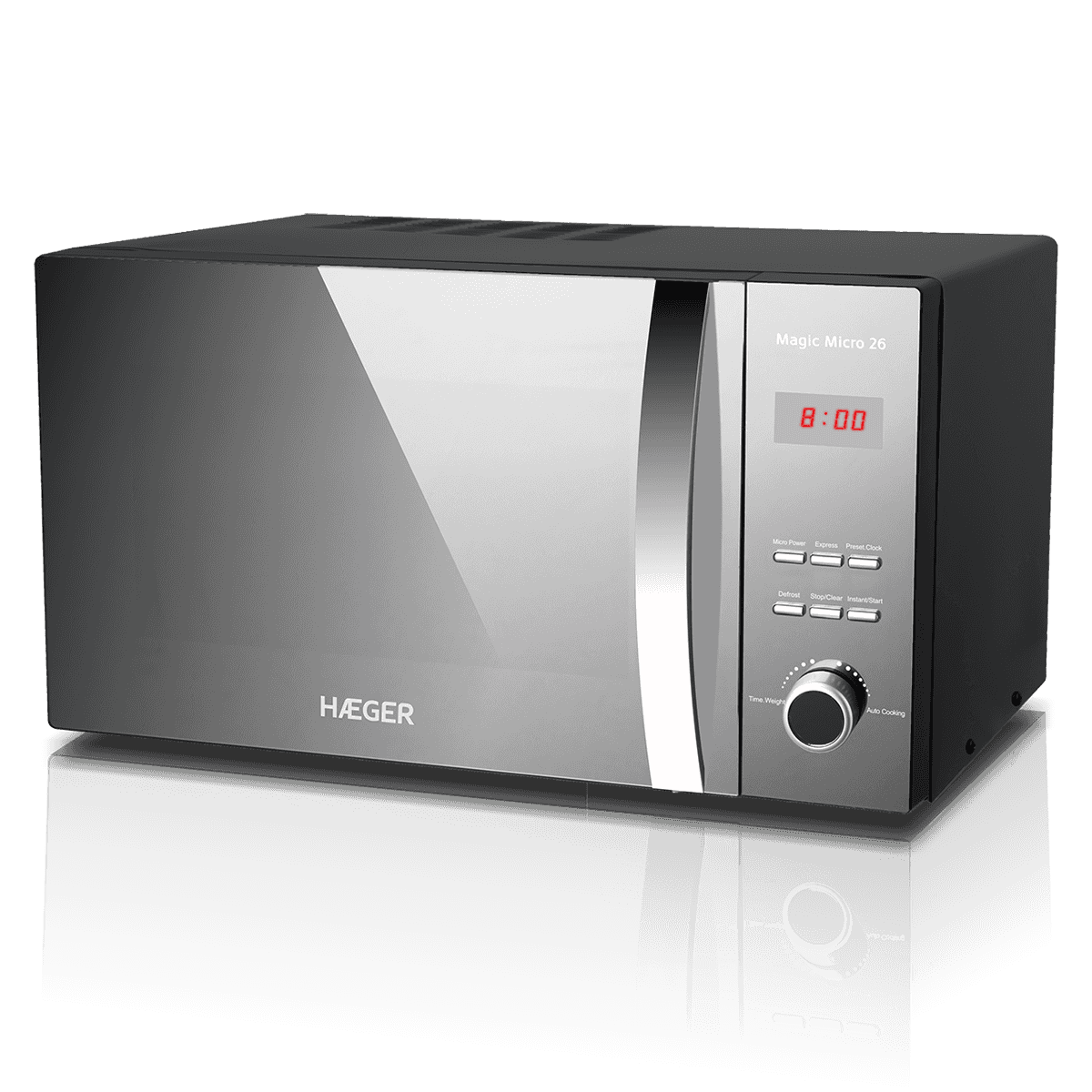 HAEGER MICROONDAS 26LT 800W DIGITAL SILVER MW80B008A