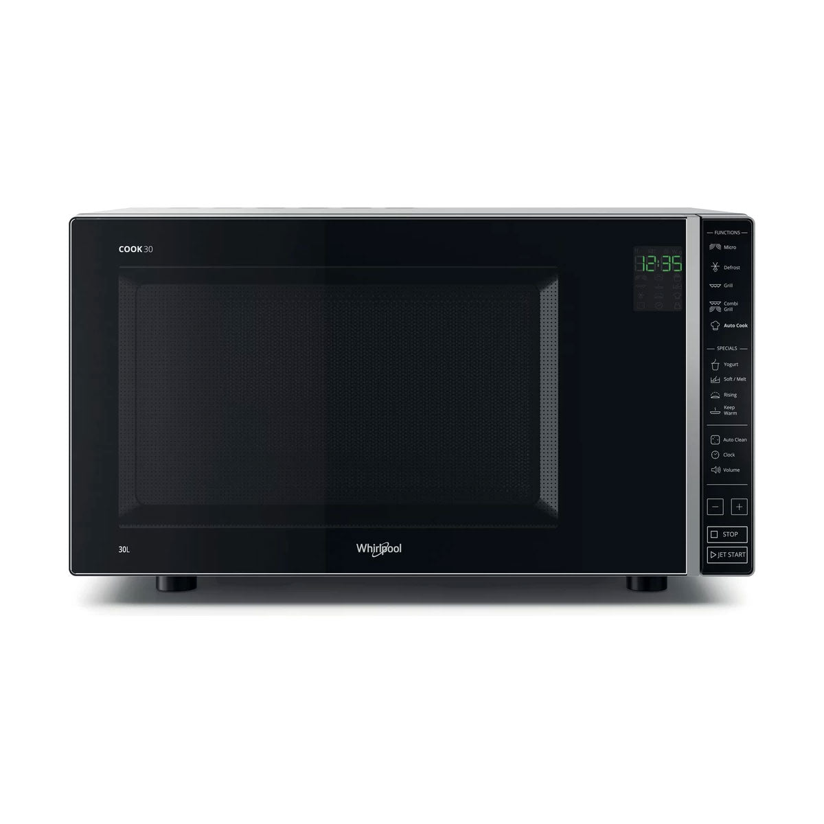 WHIRLPOOL MICROONDAS 30LT 900W GRILL 1050W PRETO MWP303SB