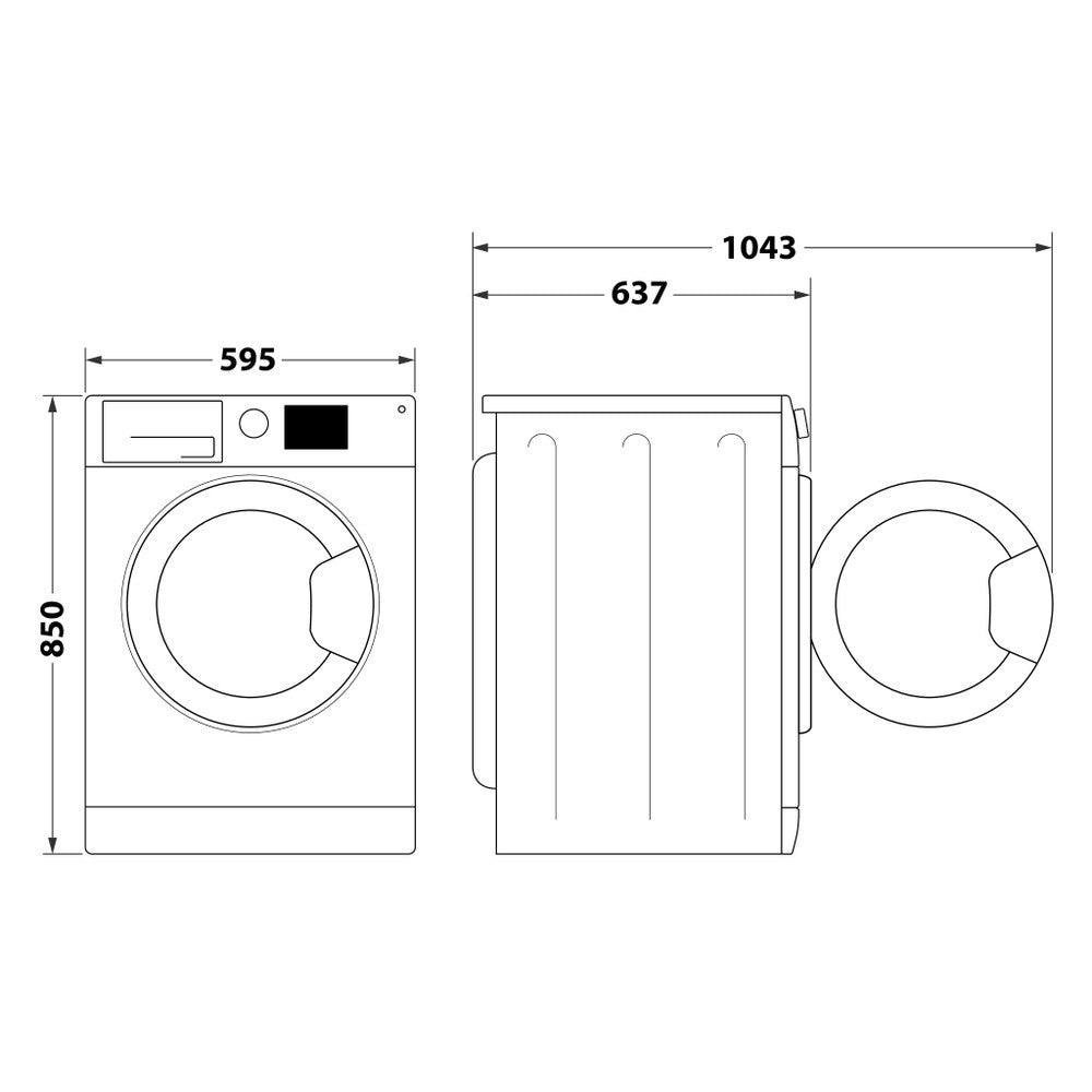 MÁQUINA DE LAVAR ROUPA HOTPOINT - NWS 8469 WK SPT (8Kg - 1400rpm - A)