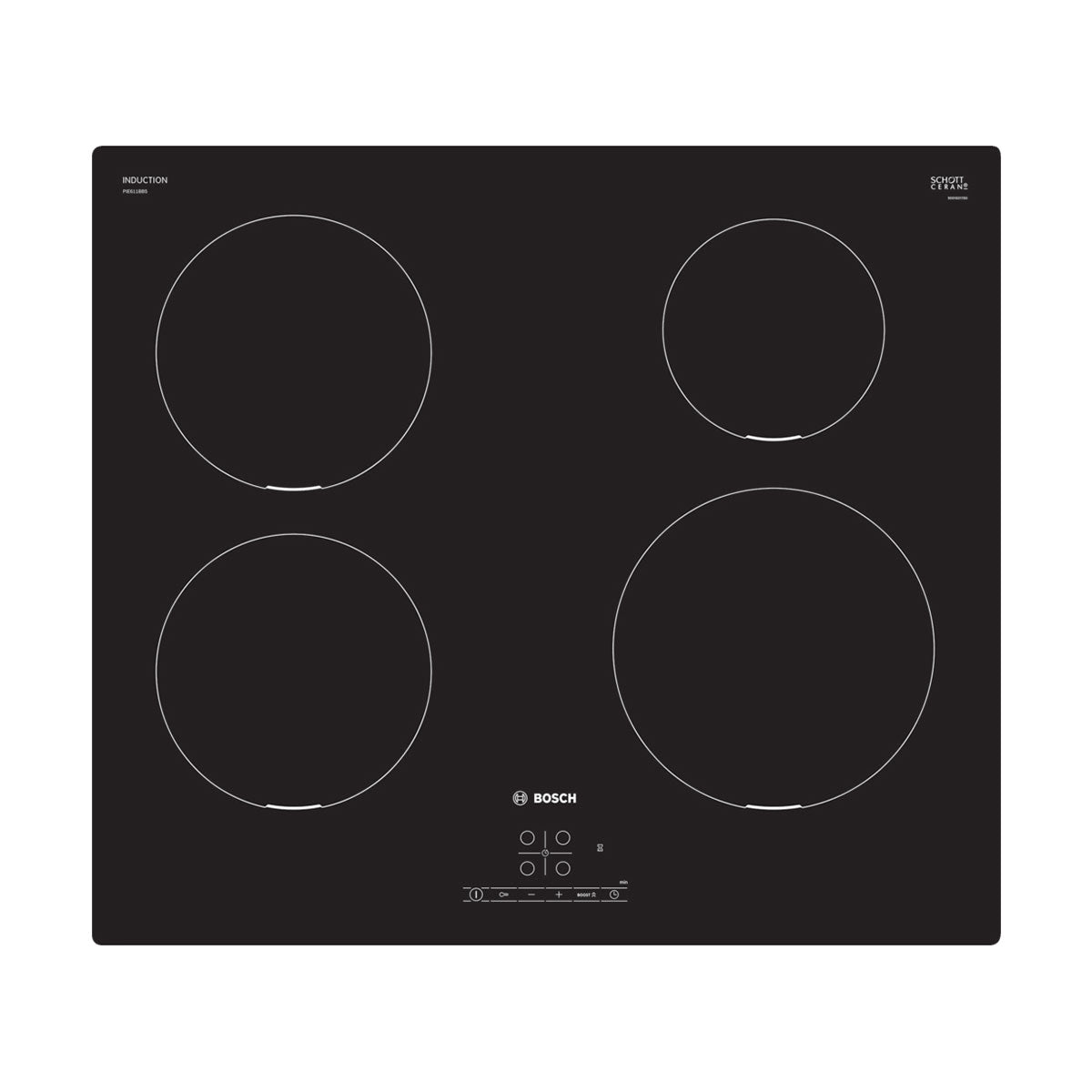 BOSCH PLACA INDUÇAO 4 ZONAS 60CM SEM ARO PIE611BB5E