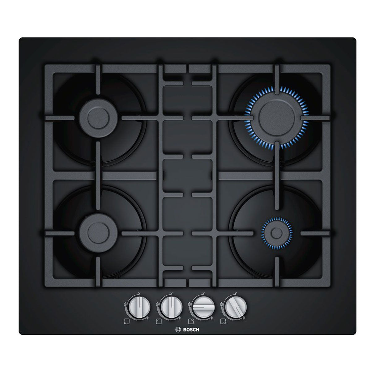 BOSCH PLACA 60CMS 4GAS VIDRO PRETO COMANDOS FRONTAIS PNP6B6B90