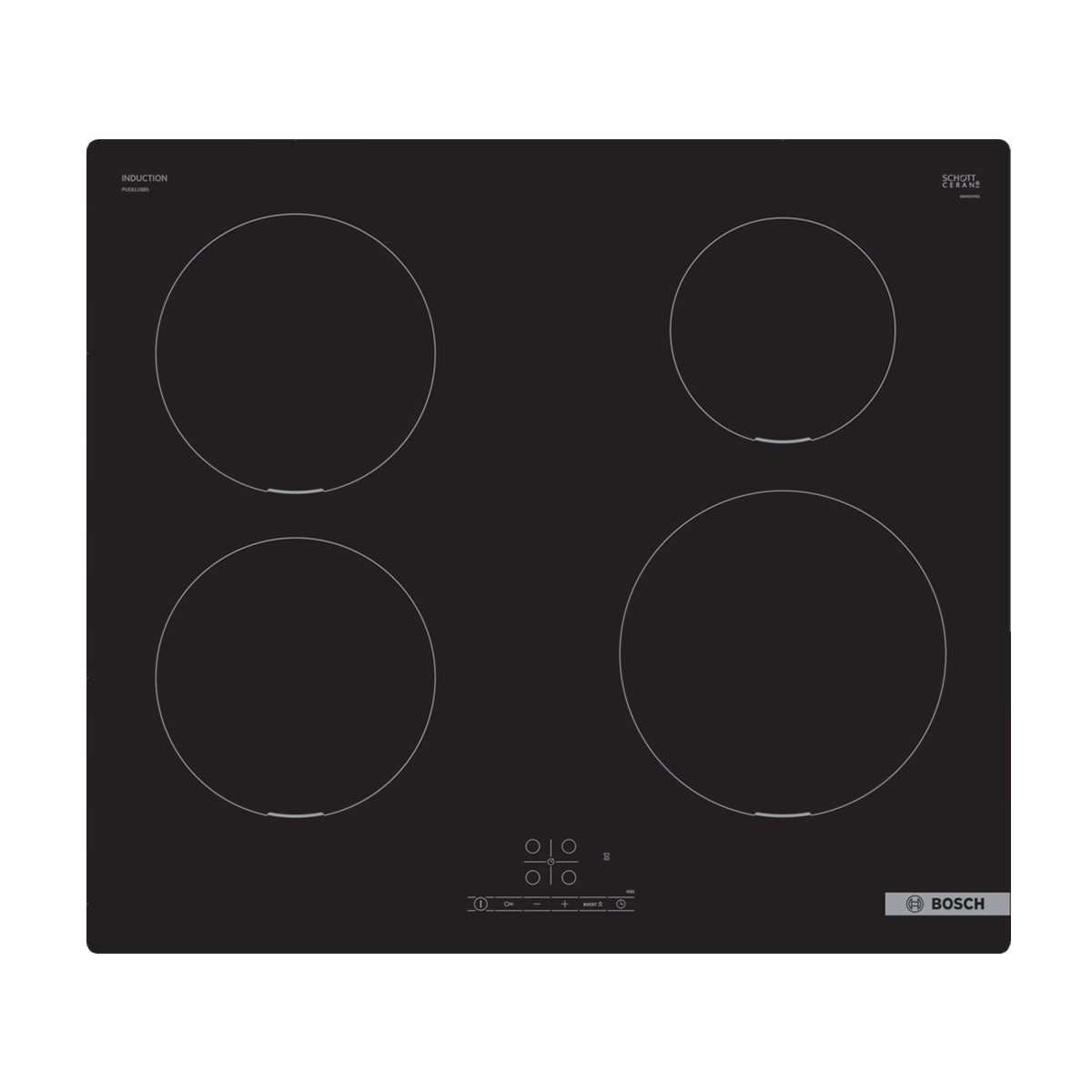 BOSCH PLACA INDUÇAO 4 ZONAS BISELADA PUE611BB5E
