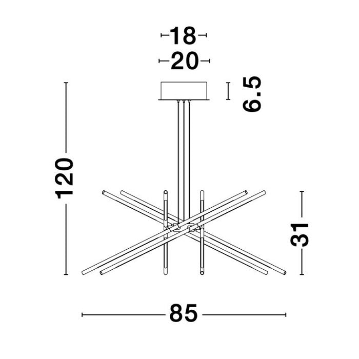 Candeeiro de Tecto RACCIO 9180782 LED 56W IP20
