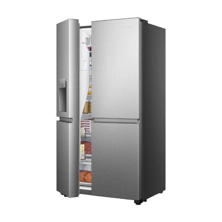 HISENSE SIDE BY SIDE 1795X910X730MT 632LT NF DAG LK INOX (C) RS818N4TIC