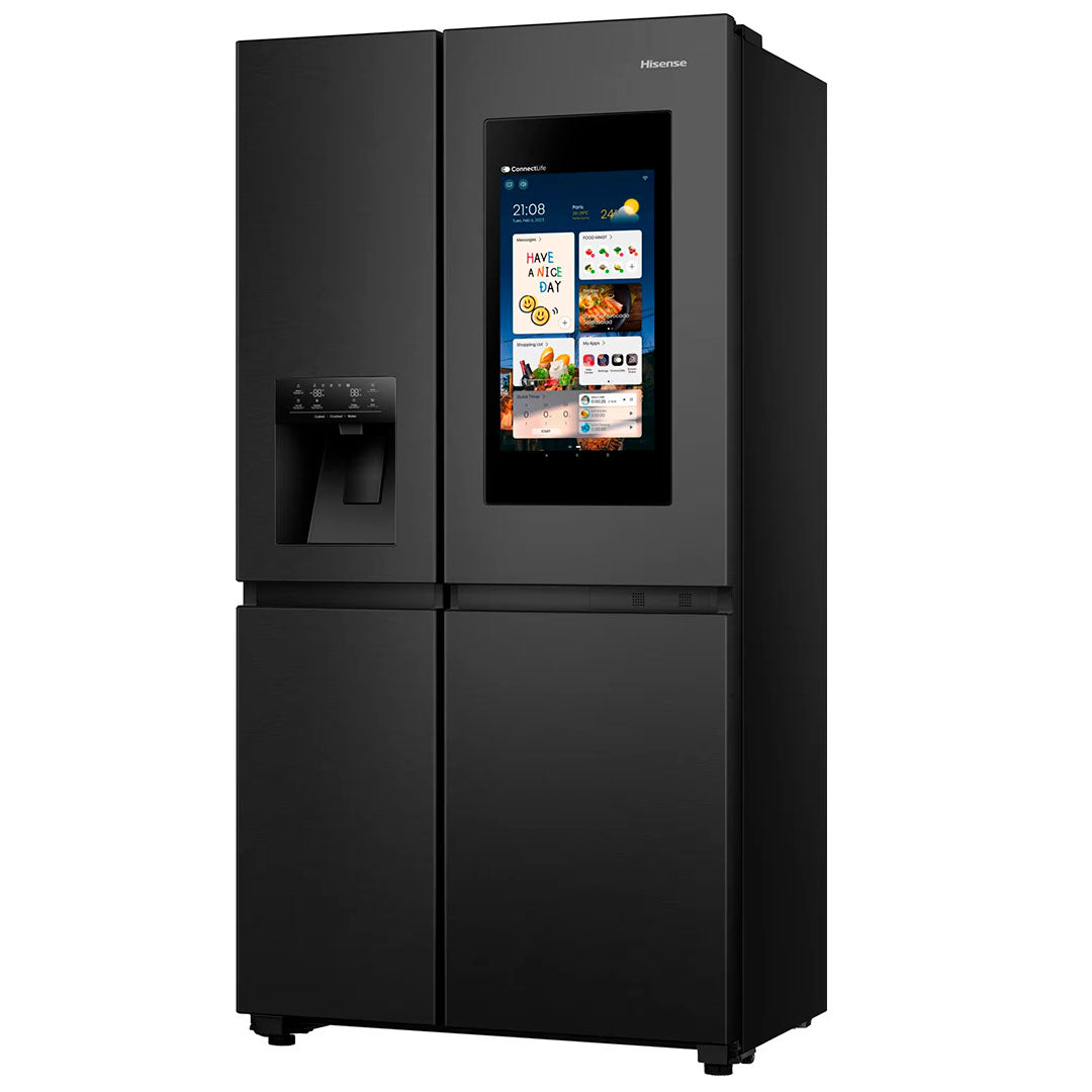 HISENSE SIDE BY SIDE 1795X910X730MT 614LT NF DA PRETO (E RS9P628GPFE