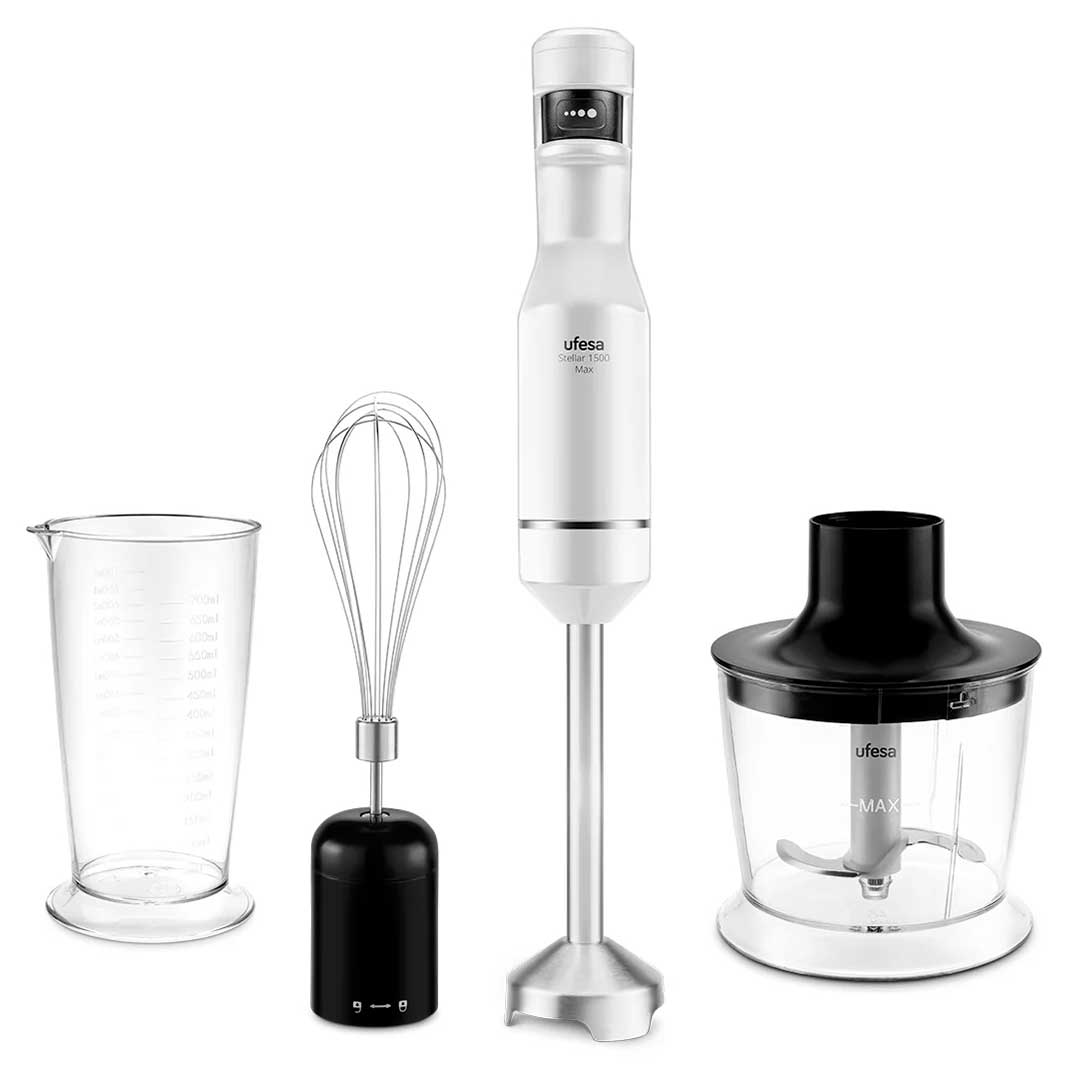 UFESA VARINHA PE INOX 1500W C/PICADOR 0,5LT E BATEDOR STELLARMAX1500