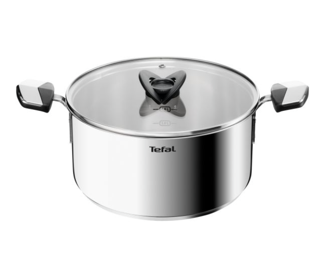 TEFAL TACHO SPACE EMOTION INDUÇAO 24CM 5,2LT +TAMPA VIDRO E32846PT