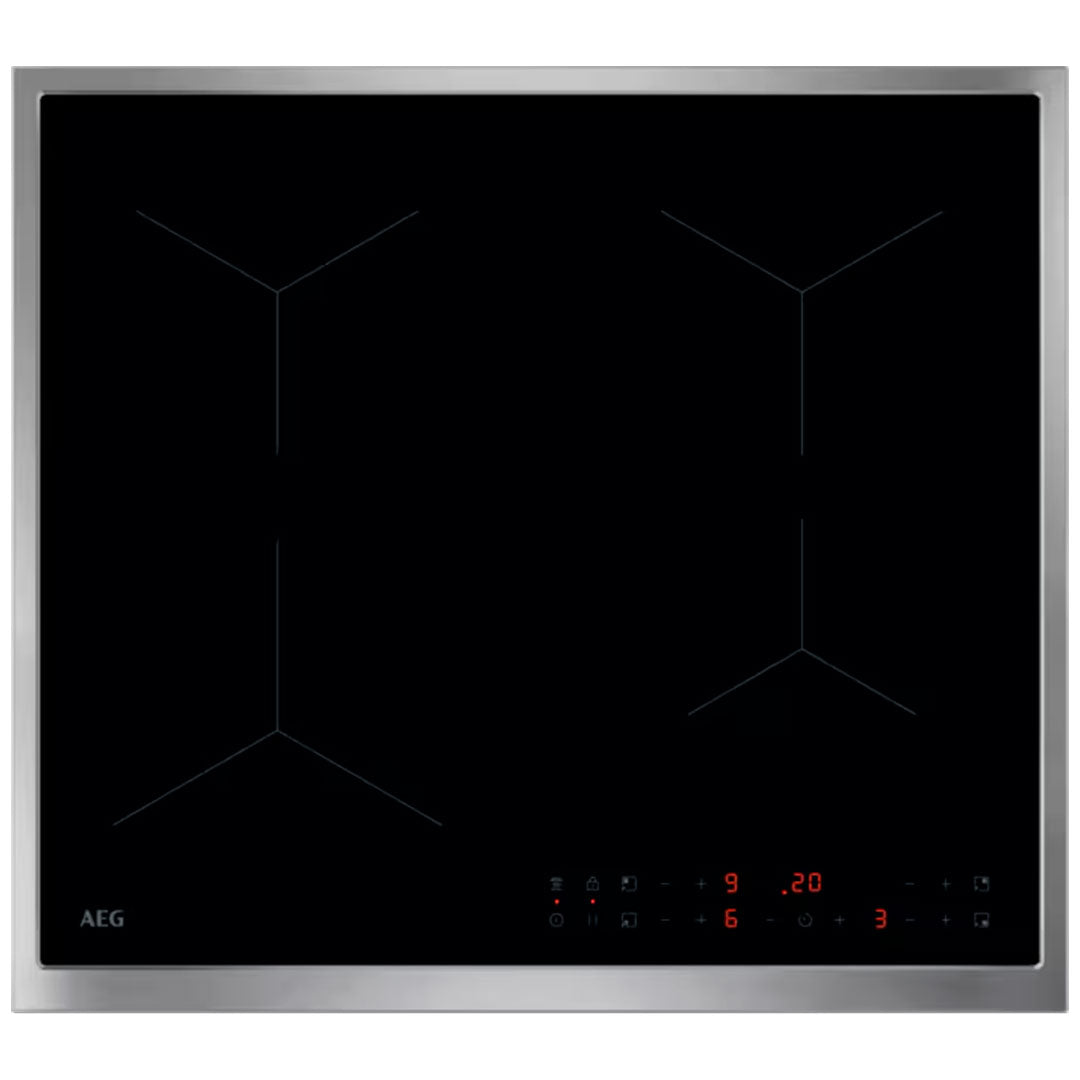 AEG PLACA INDUÇAO 60CM POWERBOOST ARO INOX TN64IA00XB