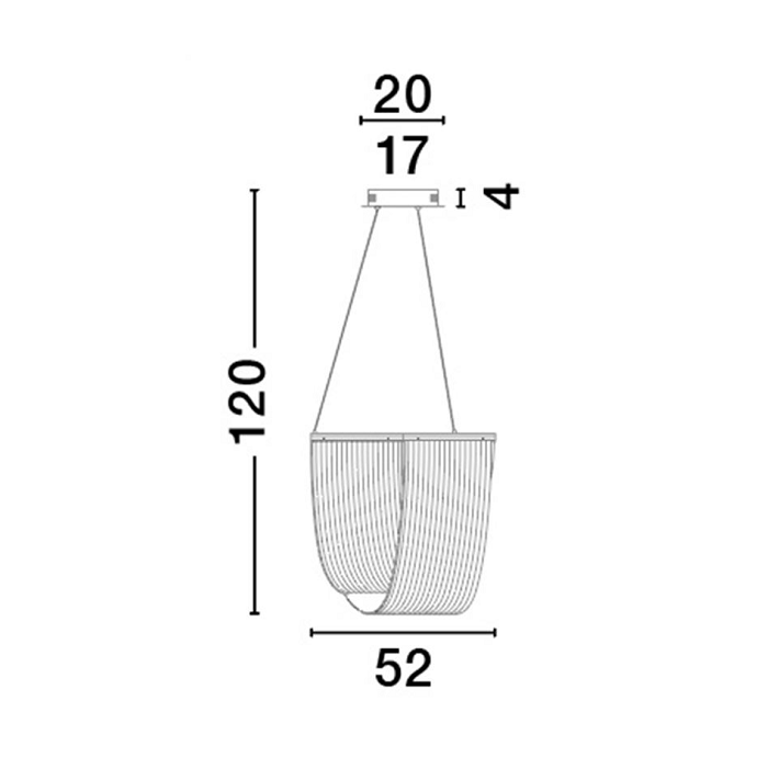Candeeiro de Tecto VALENTIN 9030636 LED 35W 3000K IP20