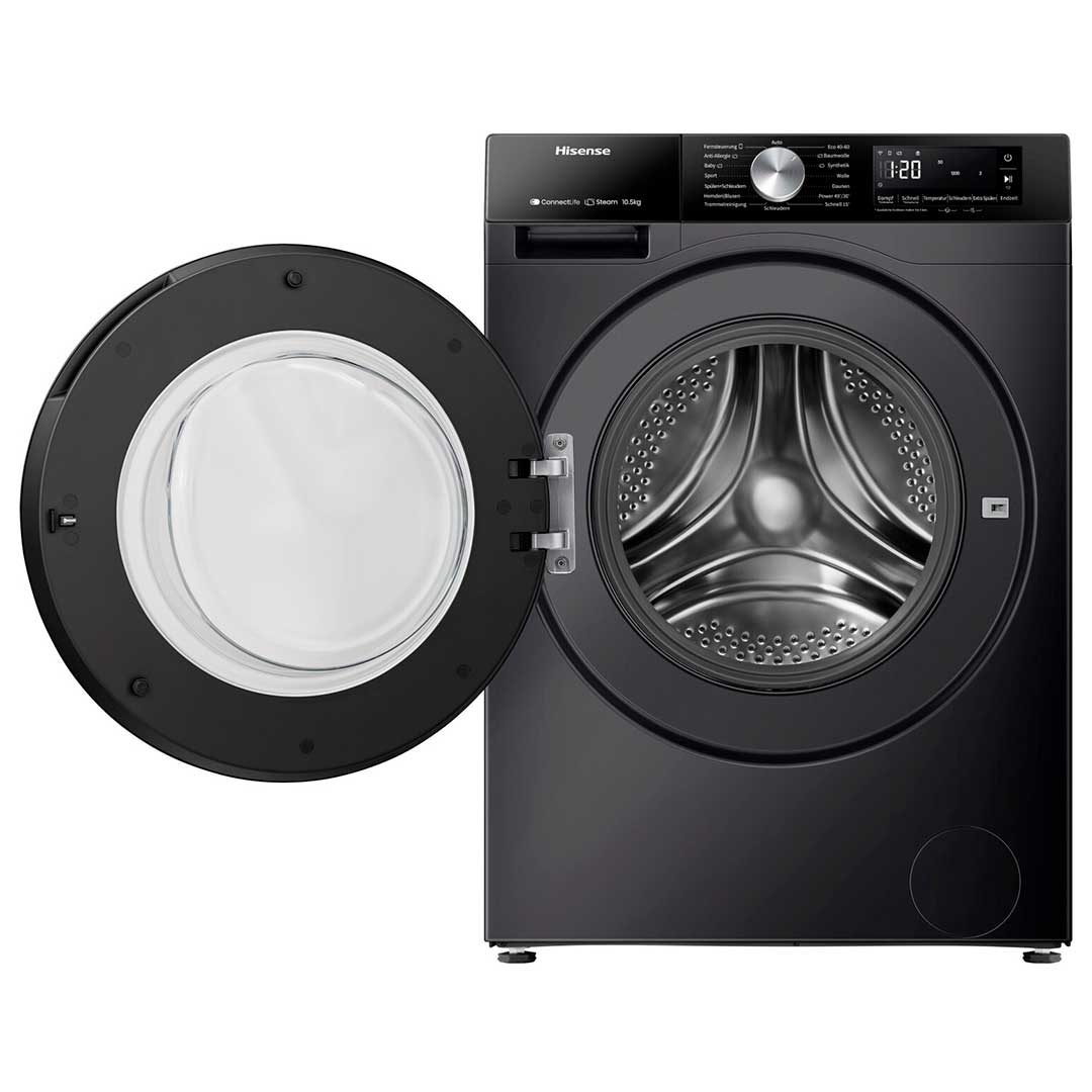 HISENSE MAQUINA ROUPA 10.5KG 1400RT PRETA(A) WF3S1043BB3