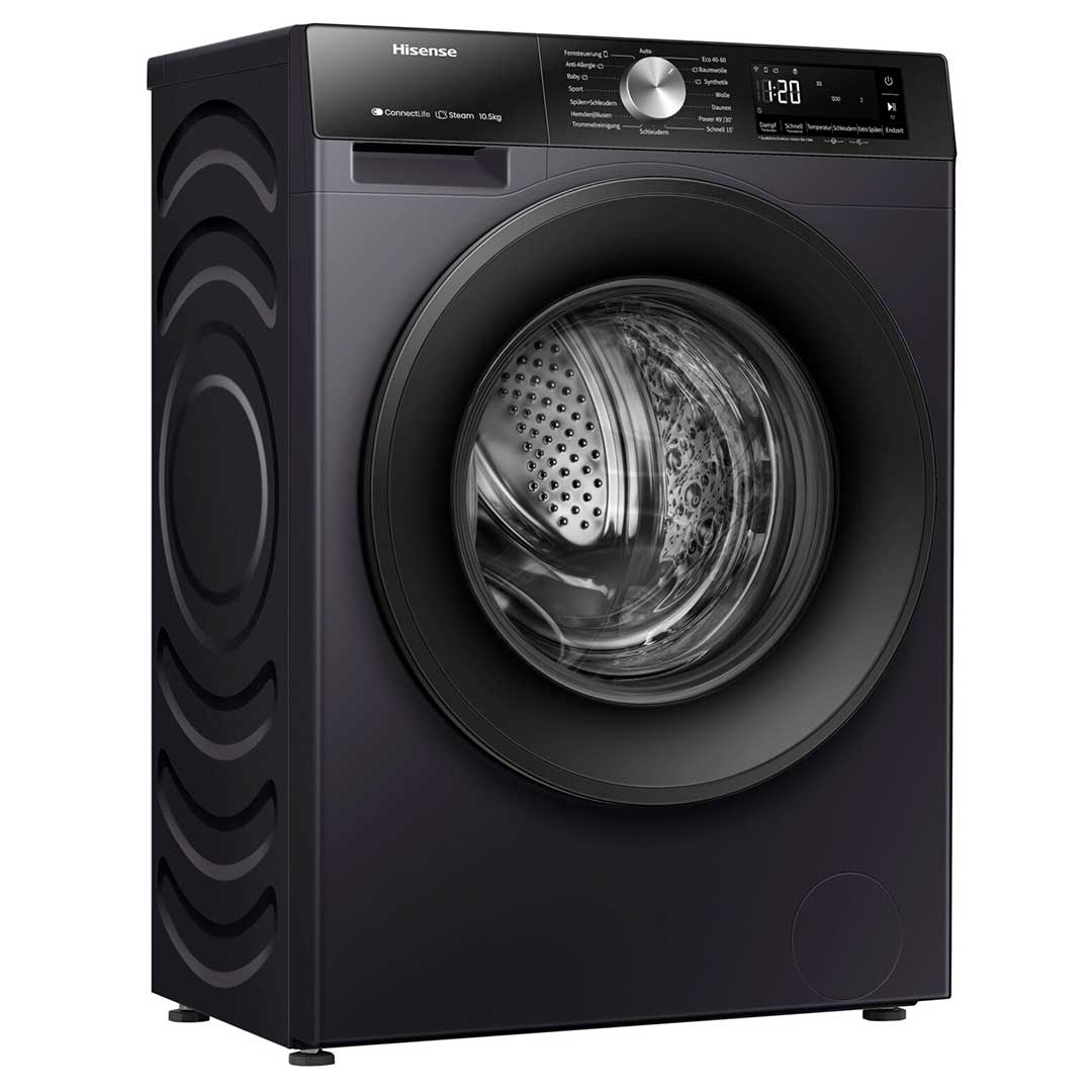 HISENSE MAQUINA ROUPA 10.5KG 1400RT PRETA(A) WF3S1043BB3