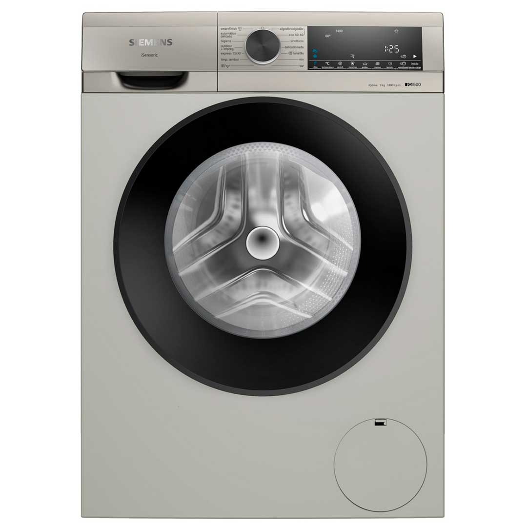 SIEMENS MAQUINA ROUPA 9KG 1400RT IQD500 CINZA (A) WG44G2FAES