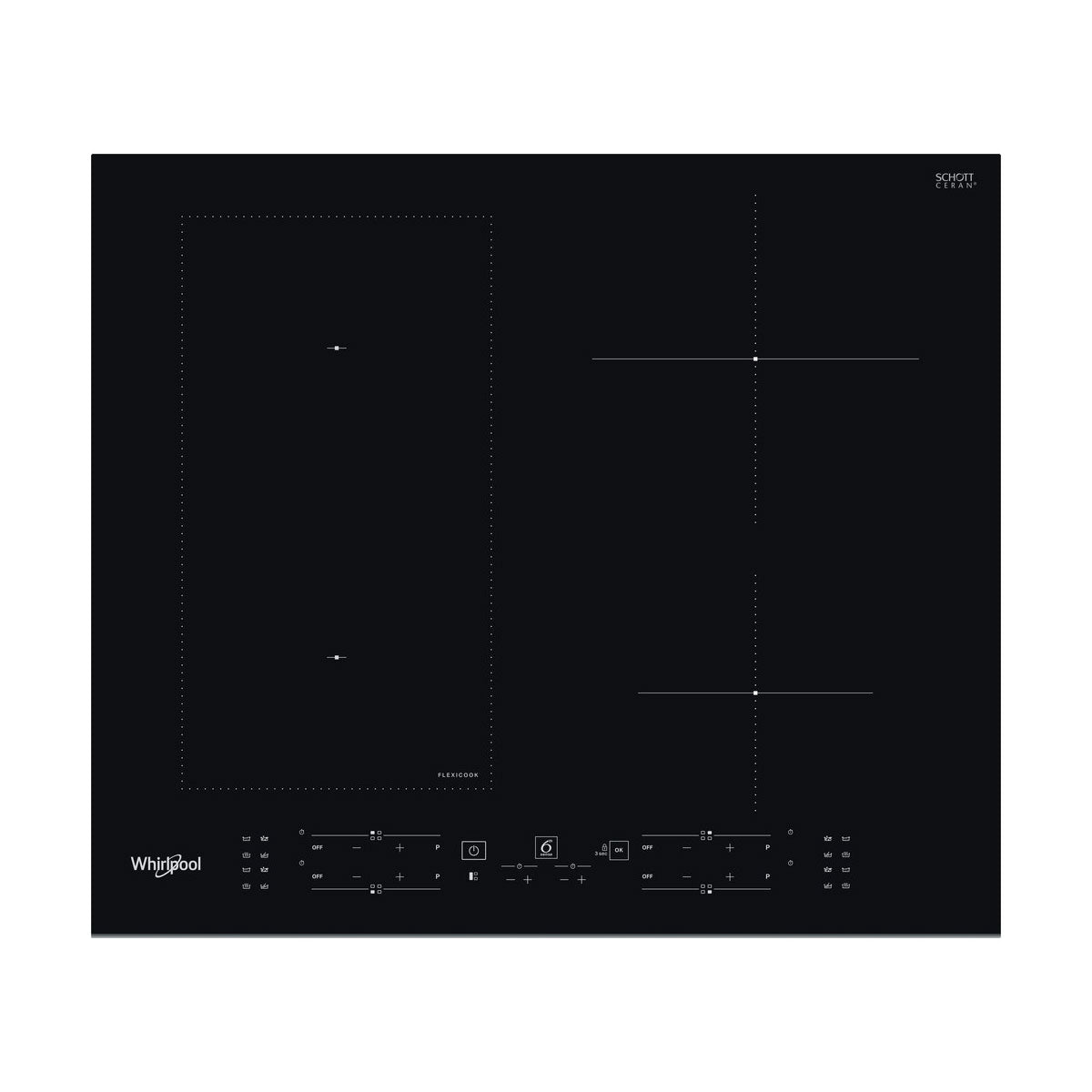 WHIRLPOOL PLACA INDUÇAO 60CM 4 ZONAS WLB1160BF