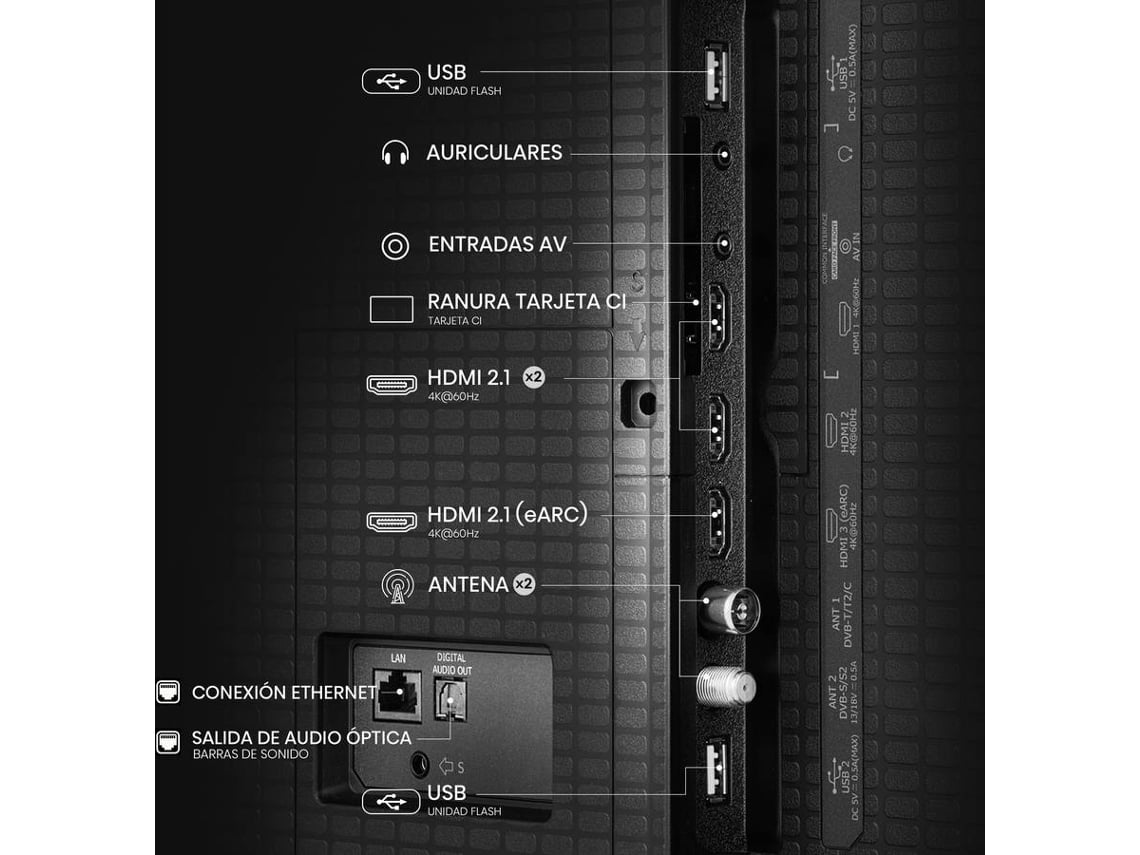 HISENSE QLED 50" 4K UHD SMARTTV 3HDMI 2USB (E) 50A7Q