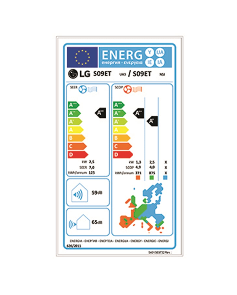 LG AR CONDICIONADO INT+EXT STANDARD INV WIFI 9000BTU A++/A+ EZ09CY