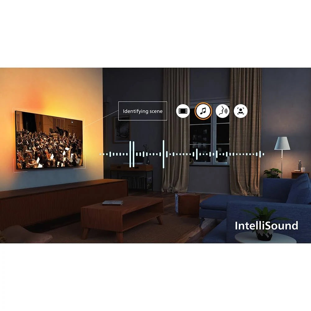 PHILIPS QLED 43" 4K UHD SMART TV AMBILIGHT 3HDMI 2USB (F) 43PUS851012