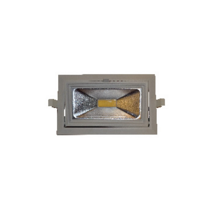 DOWNLIGHT RECT. 2X13W AÇO ESCOVADO