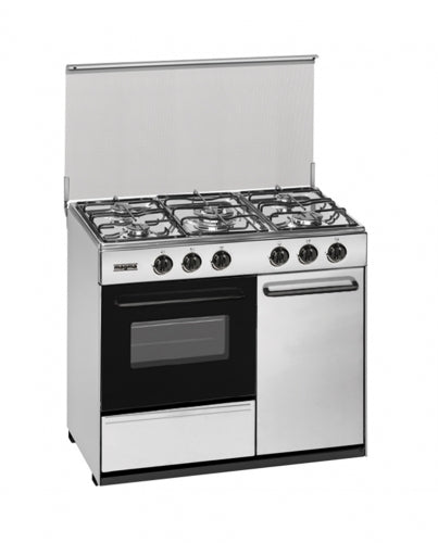MAGMA FOGAO INOX 5 GAS C/TAMPA WOK 89x55CM C/PTBOTI 902DXCT