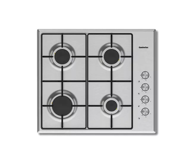 CONFORTEC PLACA 4GAS INOX CFH62SGX