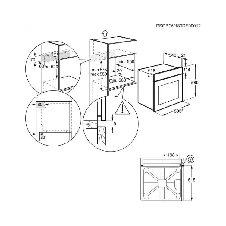 AEG FORNO MULTIF 72LT PRETO (A+) TU5AB20WSK
