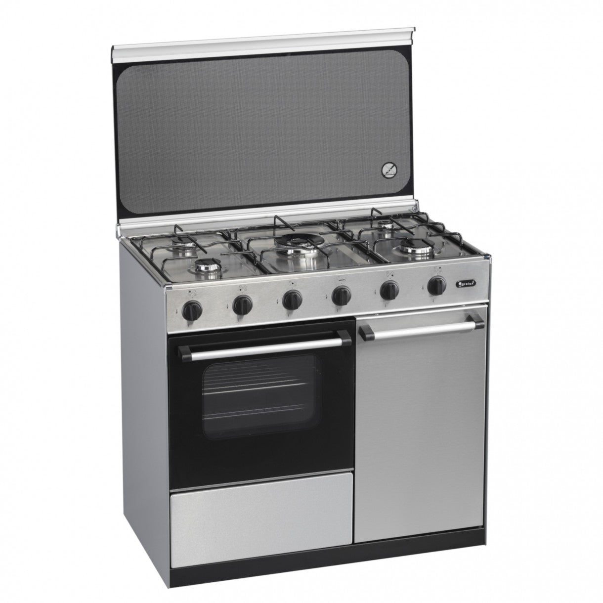 ZUMAN FOGAO 86X90X55CM 5GAS BUT PORTA BOTIJA INOX FQ52002X