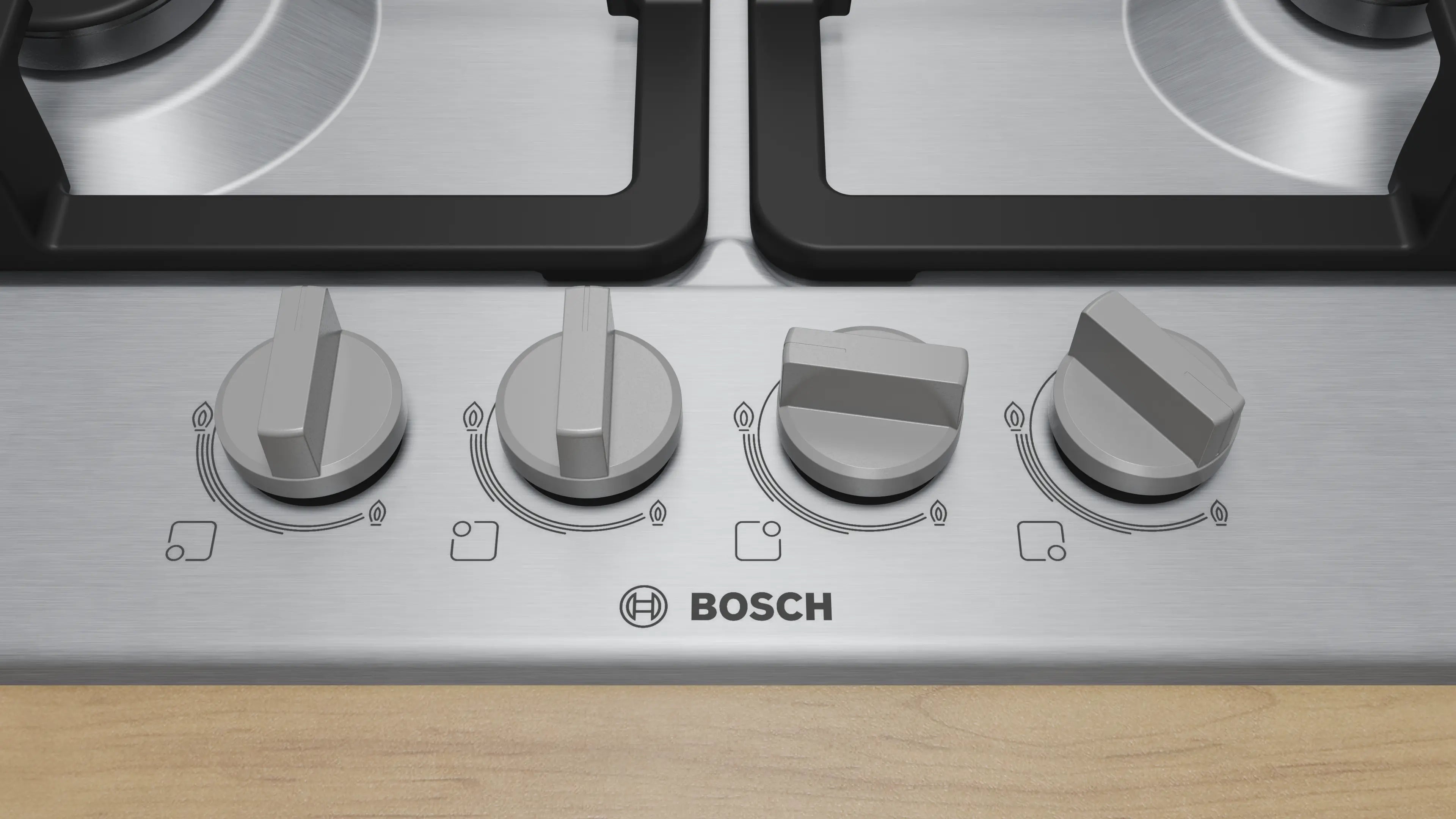 BOSCH PLACA GAS 60CM INOX PGH6B5K90