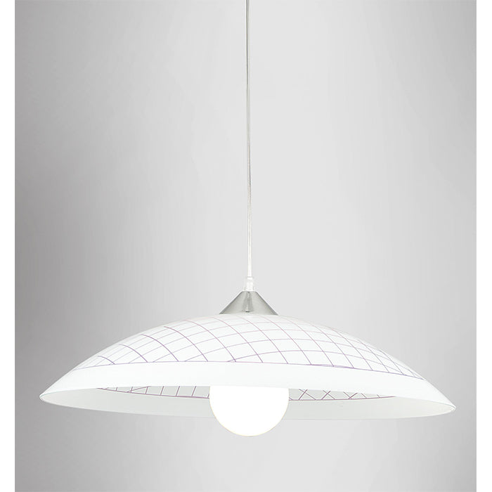 SOSPENSIONE NET BIANCO C/ SATINATIO 1X60W GD0049/01S-01