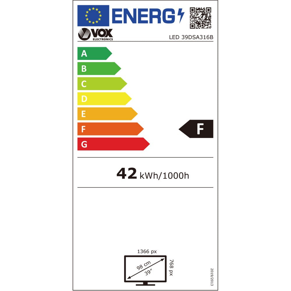 TV VOX 39DSA316B (LED - 39'' - 99 cm - HD)