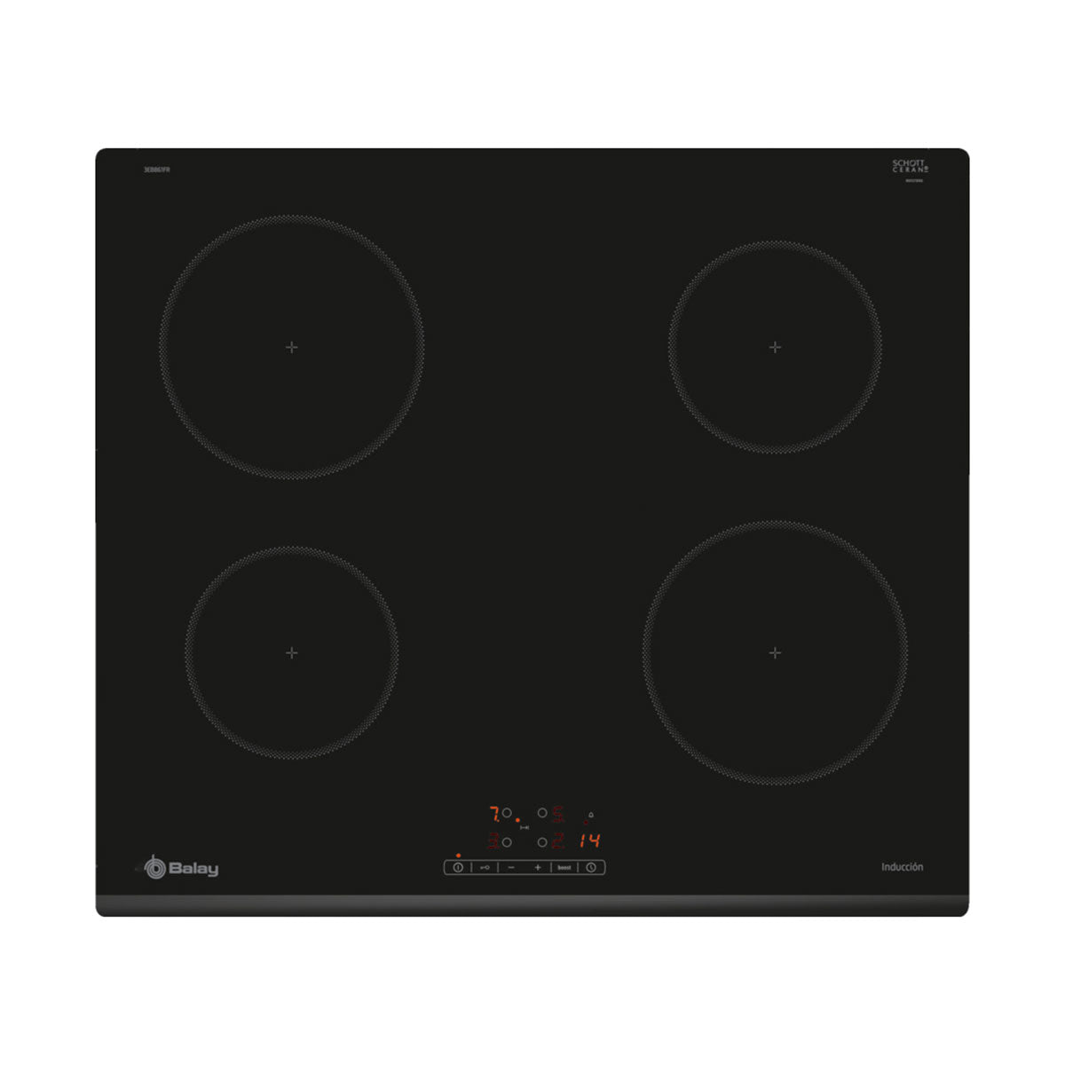 BALAY PLACA 60CM INDUÇAO 4 ZONAS BISELADA 3EB861FR