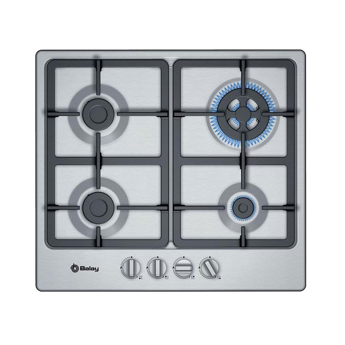 BALAY PLACA GAS 60CM 3+1WOK INOX 3ETX565HB