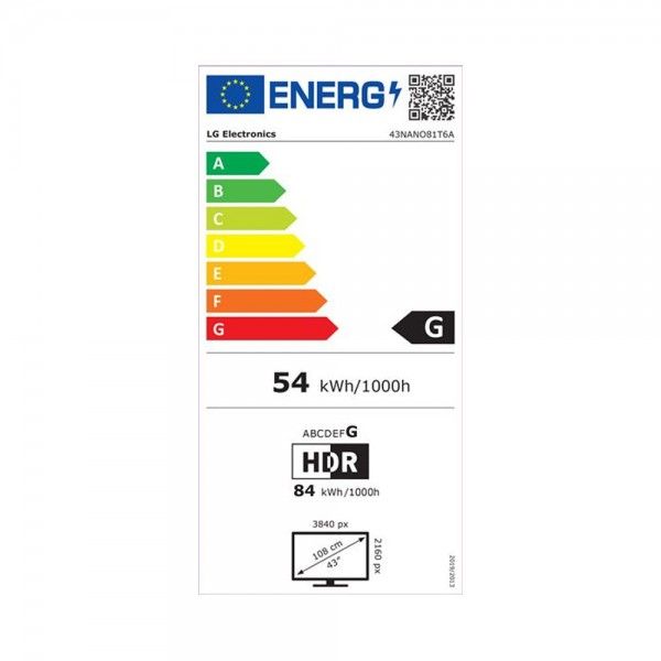 TV LG 43NANO81T6A (Nano Cell - 43'' - 109 cm - 4K Ultra HD - Smart TV)