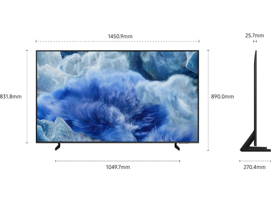 SAMSUNG QLED 65" 4K UHD SMART TV 3HDMI 2USB (G) TQ65Q8FAAUXXC