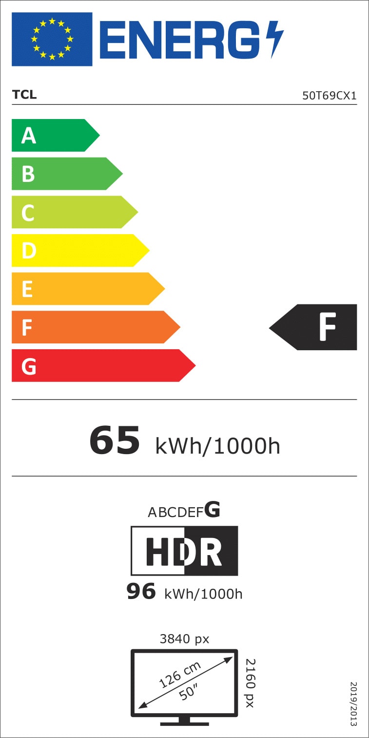 TCL LED 50" 4K UHD Google TV HDMI USB (f)