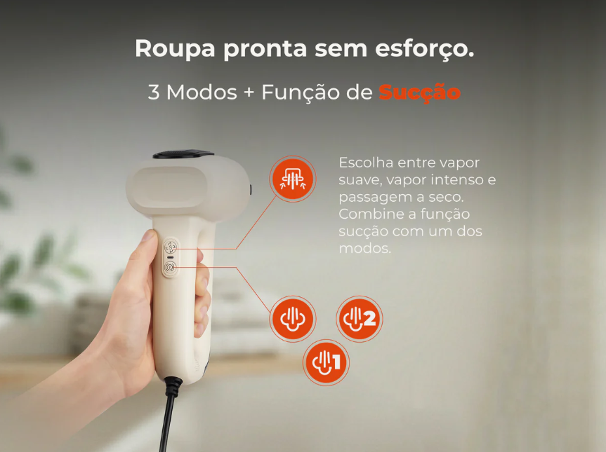Flama Escova Engomar a Vapor de MAO 1200W