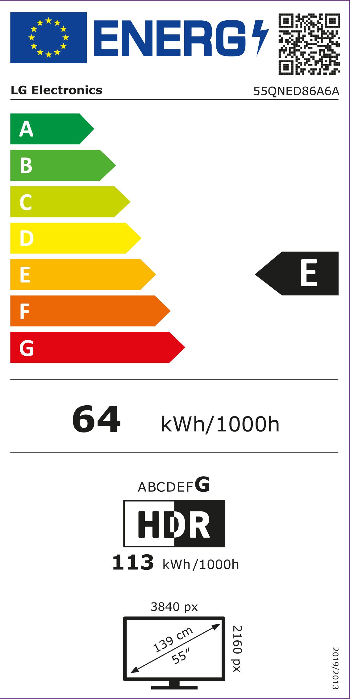 LG LED QNED 55" 4K SMARTTV WEBOS 4HDMI 2USB (E) 55QNED86A6A