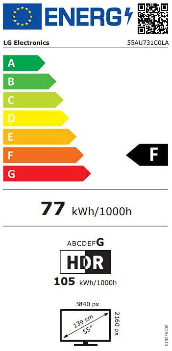 LG LED 55" 4K UHD SMART TV IPS WEBOS HDMI USB (F) 55UA731C0LA