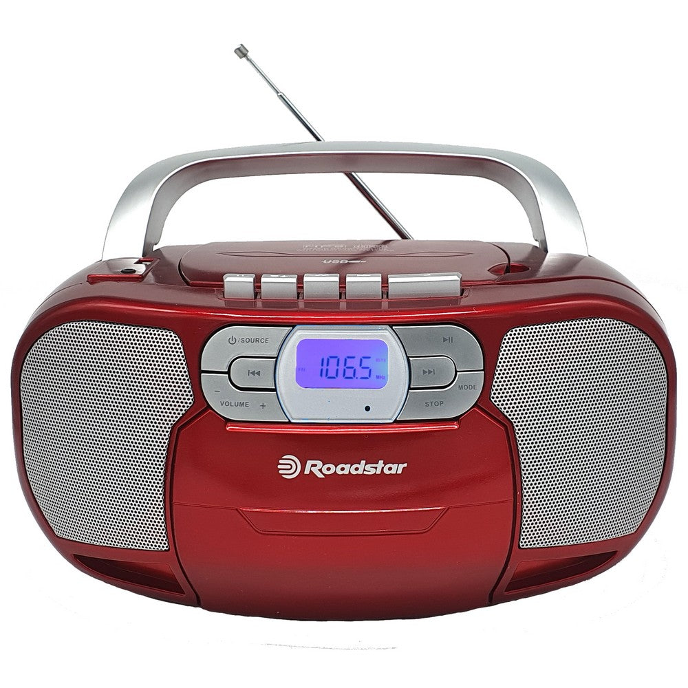 Rádio Gravador com CD e Cassete Roadstar RCR4635UMPRD