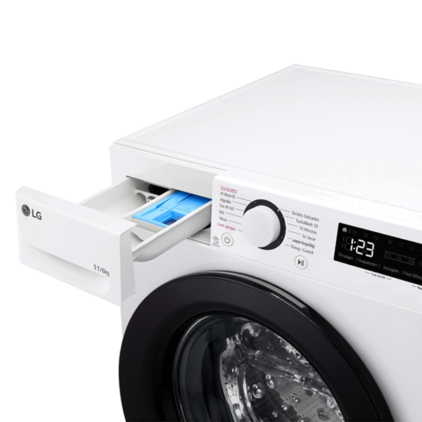 Máquina de Lavar e Secar Roupa LG - F4DR5011S6W