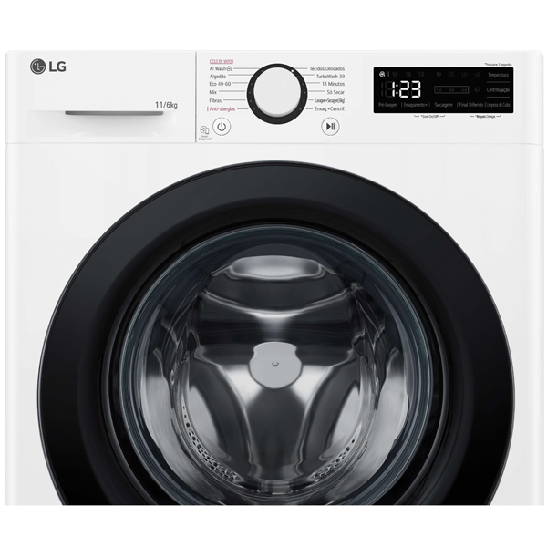 Máquina de Lavar e Secar Roupa LG - F4DR5011S6W