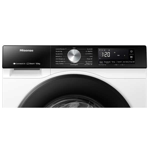 MÁQUINA DE LAVAR E SECAR ROUPA HISENSE - WD3S8045BW3 150.M.WD3S8045B