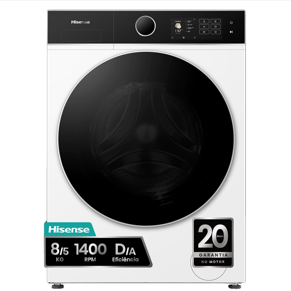 MÁQUINA DE LAVAR E SECAR ROUPA HISENSE - WD5i8043BWF 150.M.WD5I8043B
