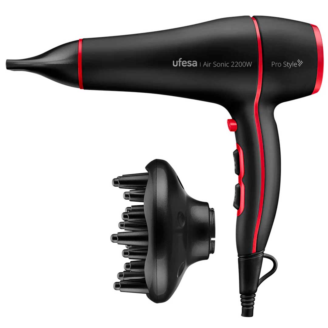 UFESA SECADOR CABELO 2200W 3TEMP 2VELOC MOTOR AC AIRSONIC