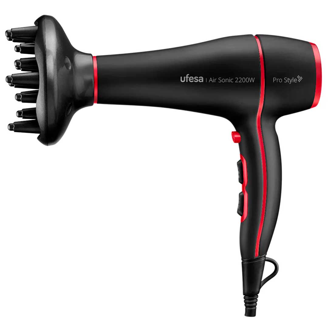 UFESA SECADOR CABELO 2200W 3TEMP 2VELOC MOTOR AC AIRSONIC