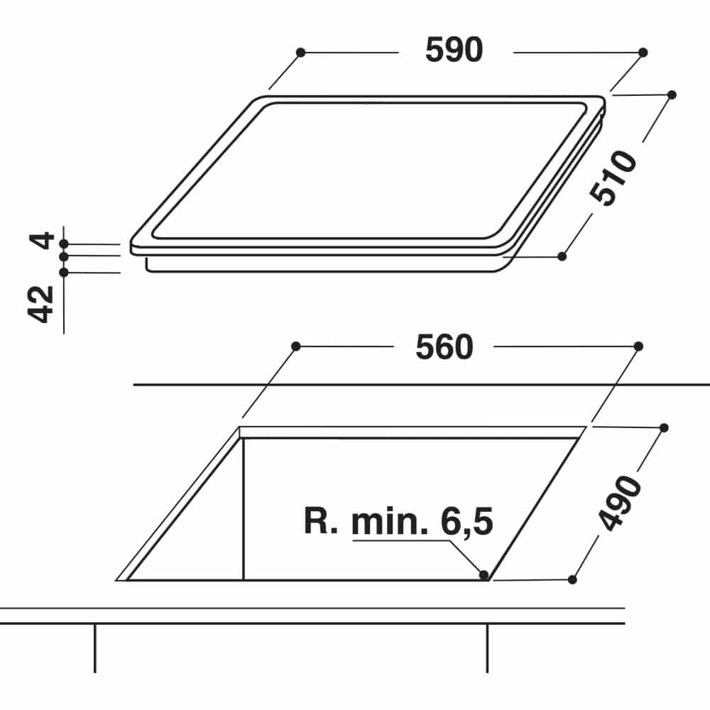 Placa de Vitrocerâmica WHIRLPOOL AKT 8090/NE