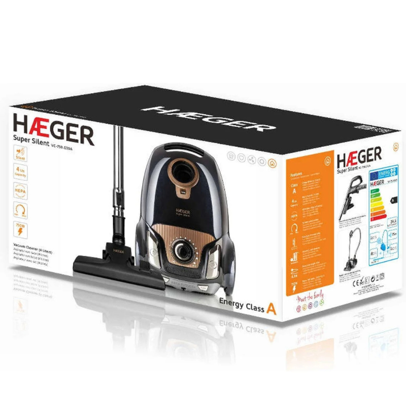 Aspirador HAEGER SUPER SILENT VC-75B.039A C/ Saco