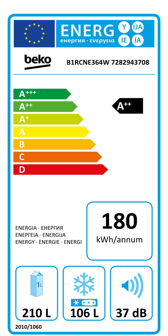 BEKO COMBINADO 1865x595x663MT NF 316LT BRANCO (E) B1RCNE364W