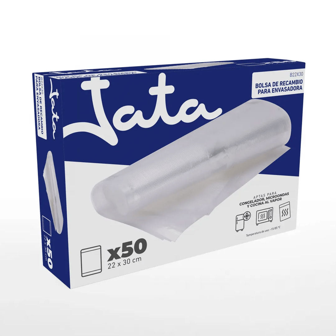 JATA SACOS PARA SELADOR VACUO 50UN 22X30CM B22X30